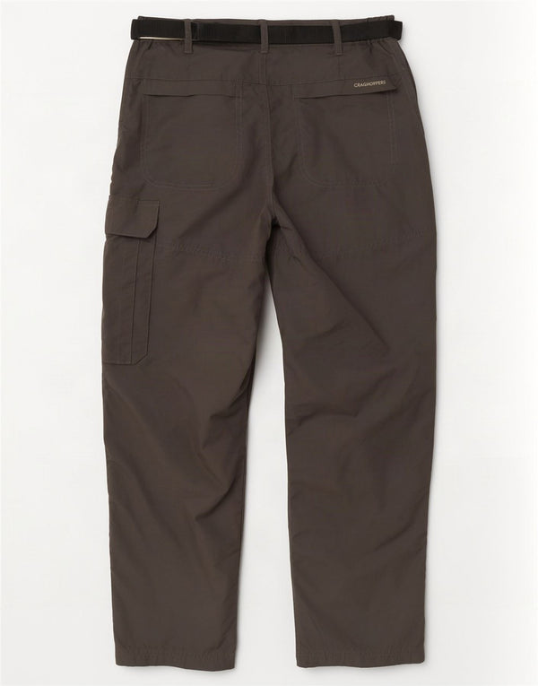 CRAGHOPPERS Pantalones cargo rectos para hombre W34 L28 Poliéster gris