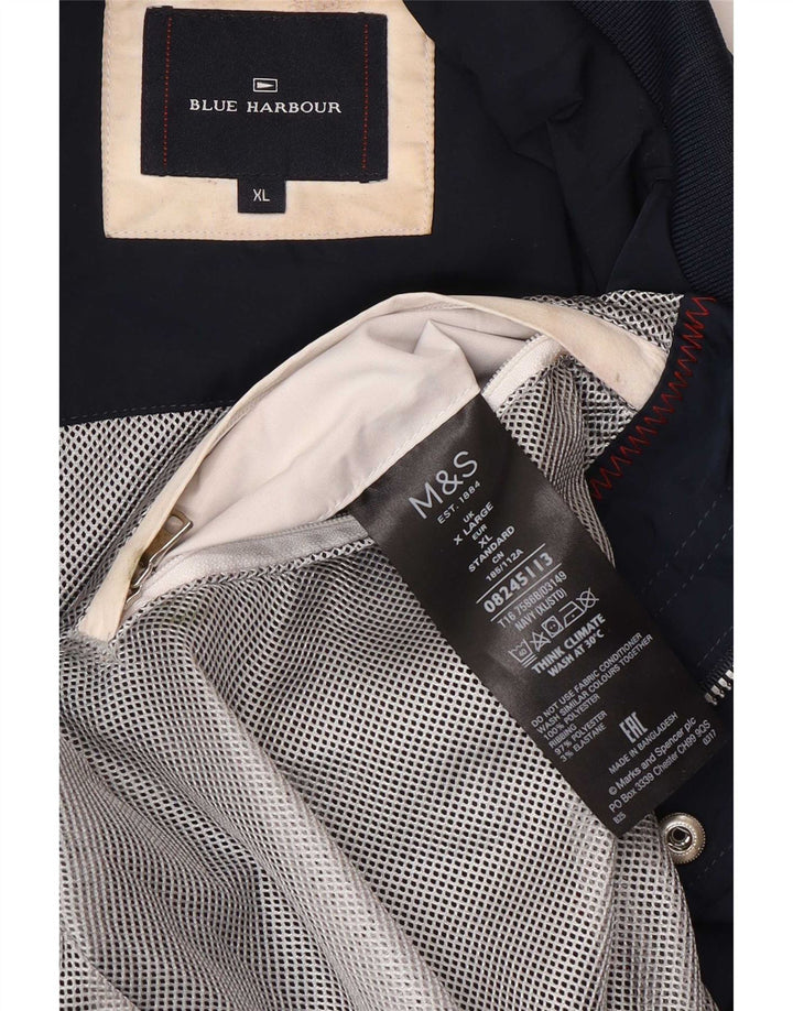 Marks & Spencer Chaqueta Bomber Azul Harbor para Hombre UK 42 XL Poliéster Azul Marino