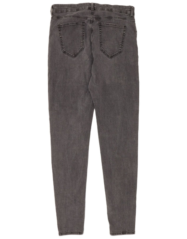 Marks & Spencer Jeans ajustados de cintura alta para mujer UK 16 Large W32 L30 Grey
