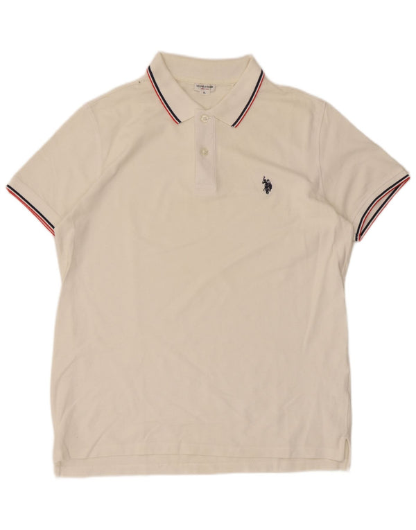 Asociación de Polo de EE. UU. Camisa Hombre XL Algodón Rayas Blancas
