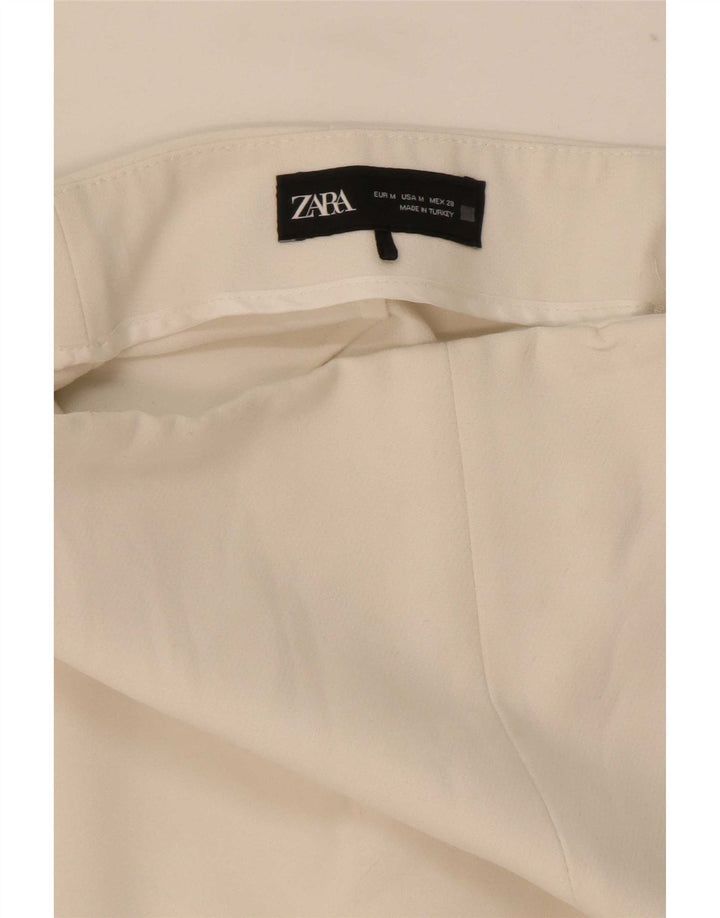 Zara Mujer Skort Hot Pants Mediano W28 Blanco
