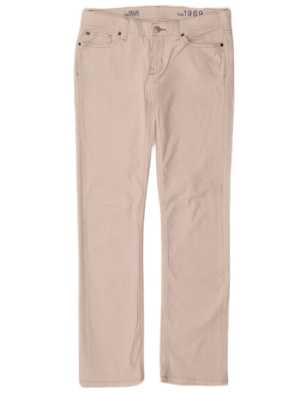 Vaqueros rectos para mujer Gap W28 L32 Algodón blanco