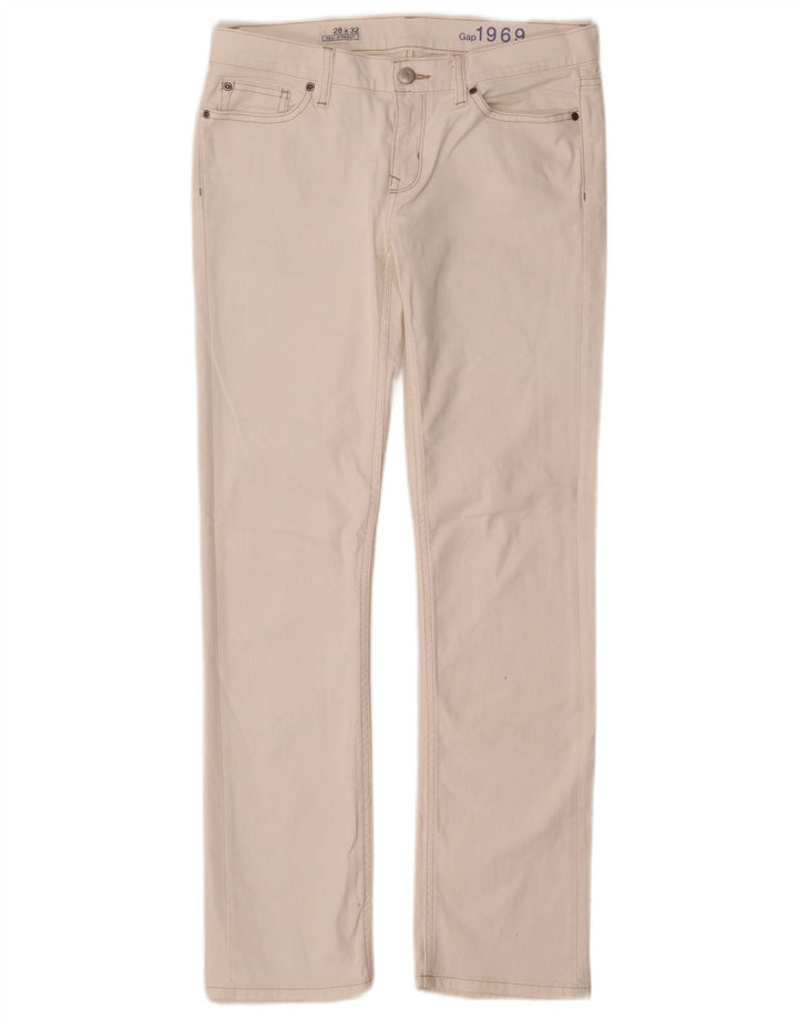 Vaqueros rectos para mujer Gap W28 L32 Algodón blanco