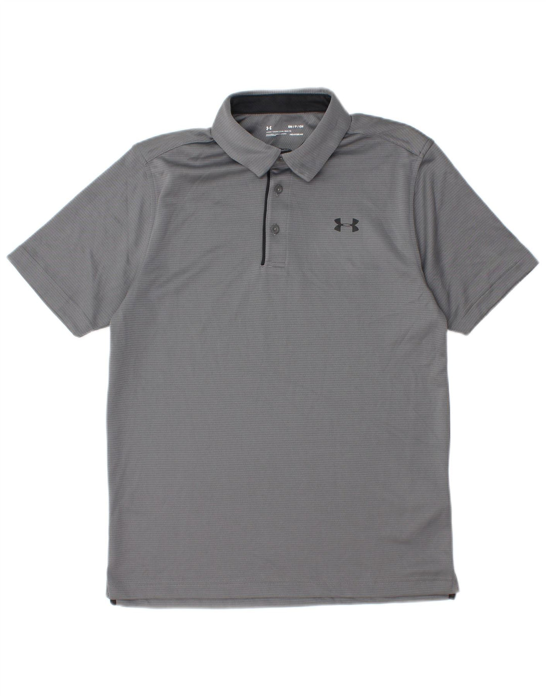 Under Armour Polo Heat Gear para hombre, poliéster gris pequeño
