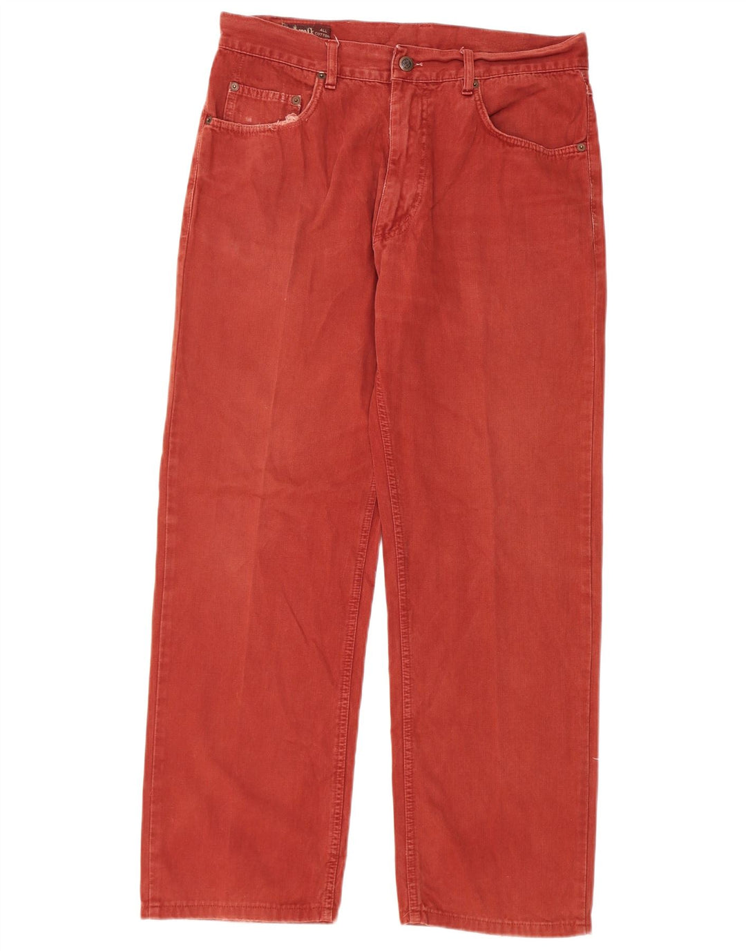 MARLBORO CLASSICS Pantalones casuales rectos para hombre W33 L29 Algodón granate