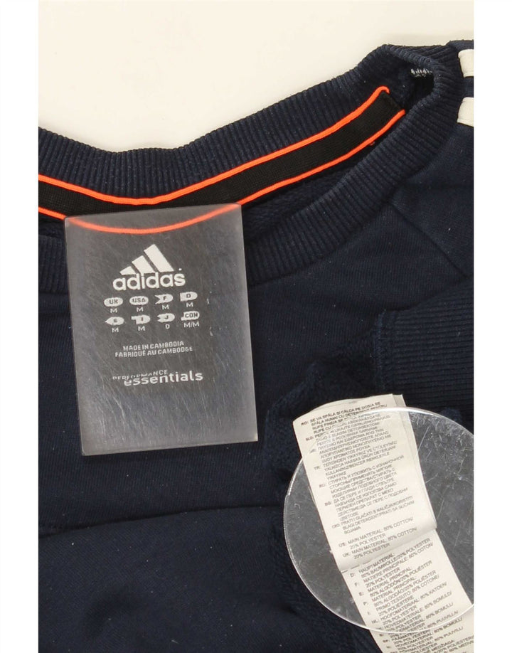 Adidas Hombre Sudadera Jumper Medium Azul Marino Algodón
