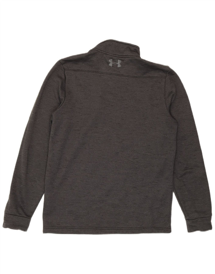 Under Armour Hombre Cold Gear Zip Neck Sudadera Jumper Pequeño Gris Moteado