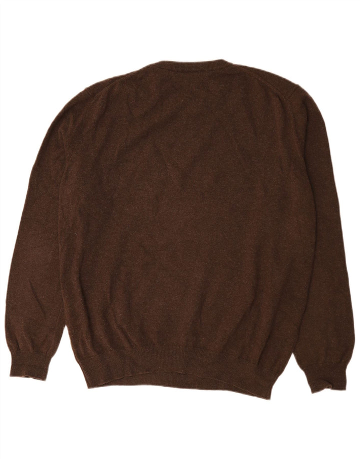 Gant Jersey De Cuello Redondo Para Hombre XL De Lana De Cordero Marrón
