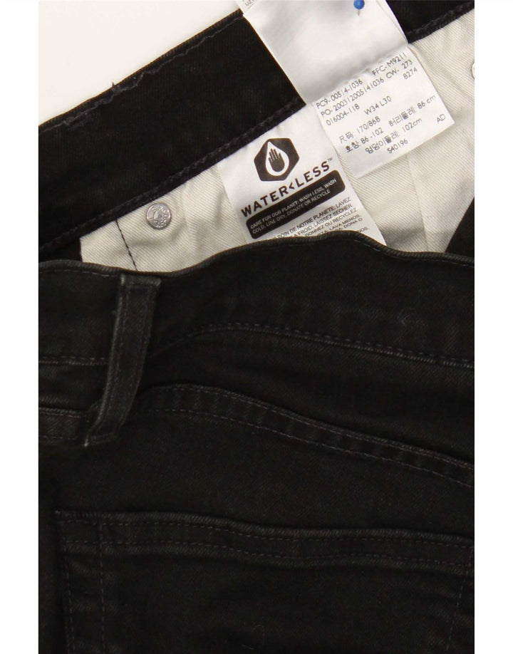 Vaqueros rectos Levi's para hombre W34 L30 Algodón negro