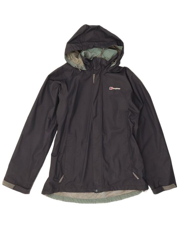 Berghaus Chaqueta impermeable con capucha para mujer UK 46 Large Poliamida azul marino
