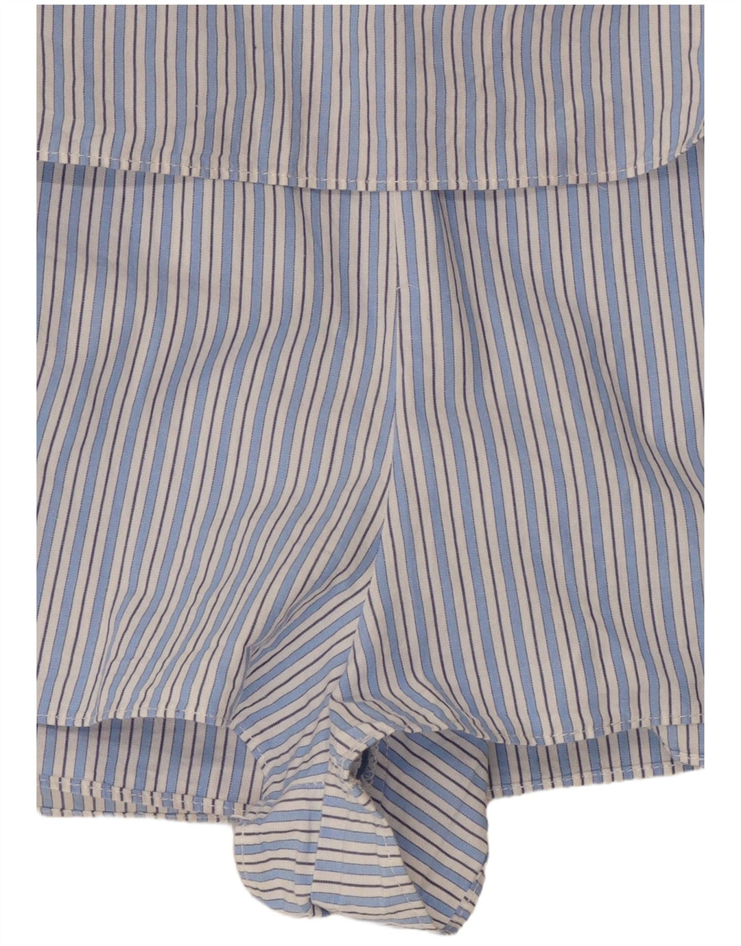 ZARA Mujer Mono Corto Manga 3/4 UK 40 Pequeño Azul Rayas