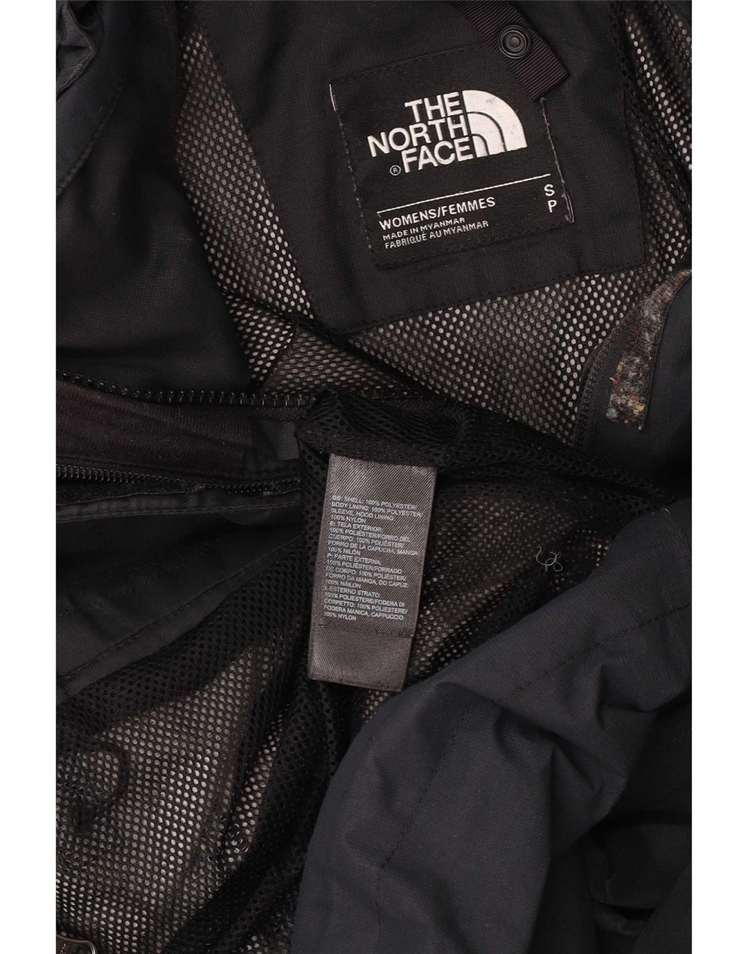 The North Face Chaqueta impermeable con capucha para mujer UK 10 Small Poliéster negro