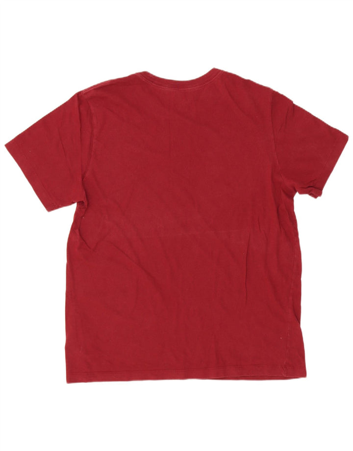 NIKE Mens T-Shirt Top Large Burgundy Cotton