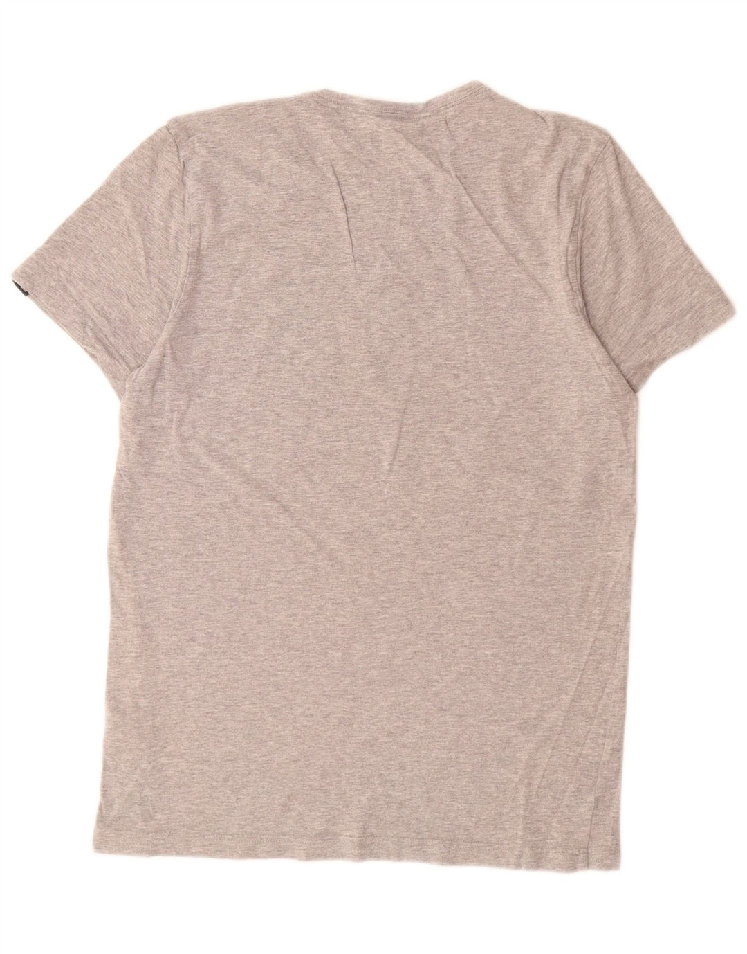Adidas Hombre Camiseta Gráfica Top Algodón Moteado Gris Medio