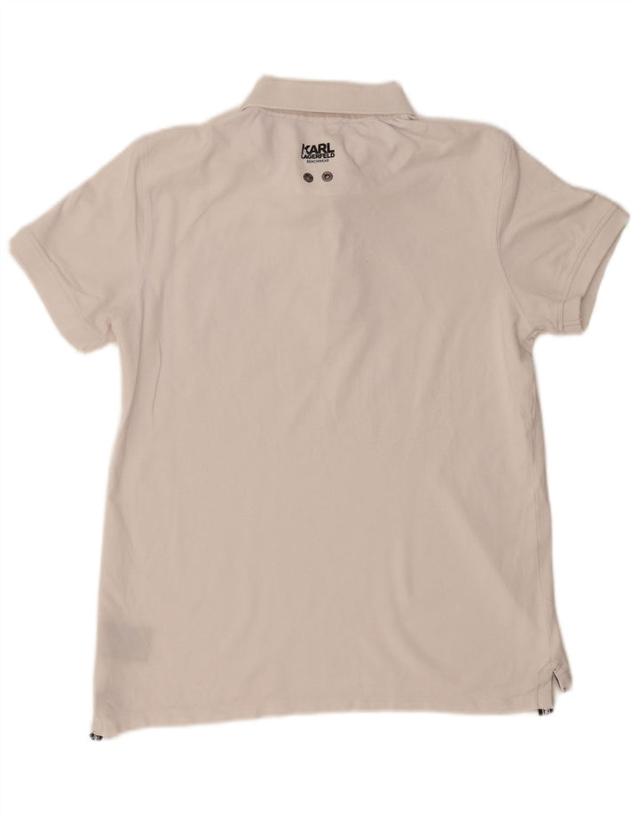 Karl Lagerfeld Polo Hombre Algodón Blanco Mediano