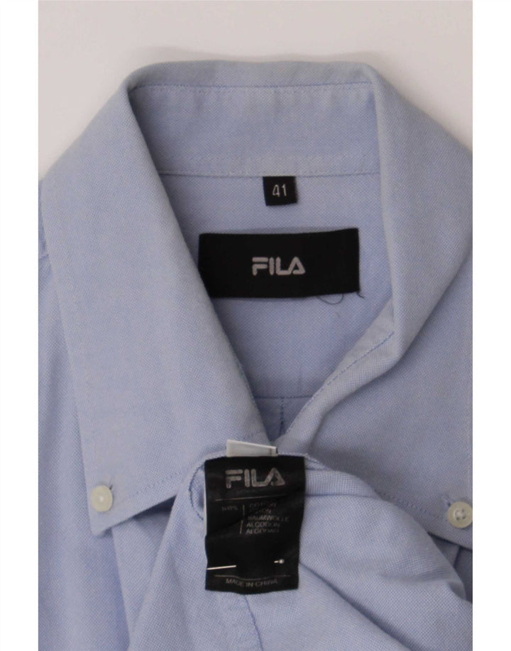 Camisa Fila para hombre talla 41 algodón azul grande