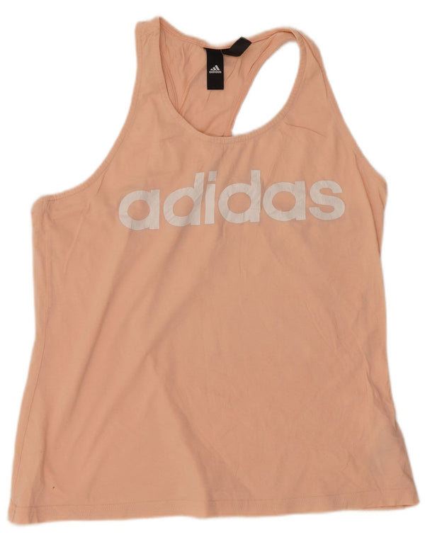Adidas Mujer Gráfico Chaleco Top UK 16/18 Grande Rosa Algodón
