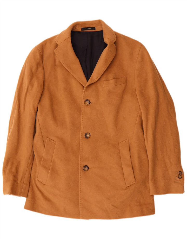 Massimo Dutti Abrigo De 3 Botones Hombre EU 48 Lana Beige Medio