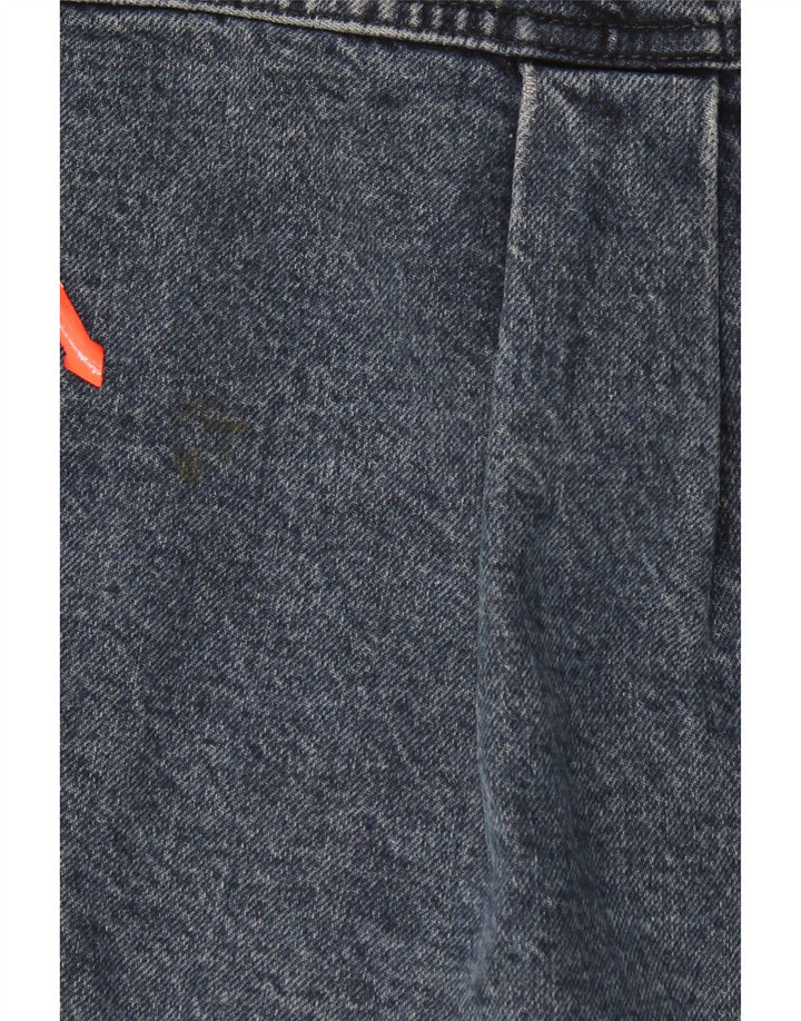Zara Mujer Crop Chaqueta Vaquera Extragrande UK 40 Mediana Azul Marino Algodón