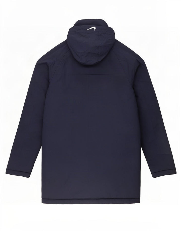 Nike Abrigo acolchado con capucha para hombre UK 40 Large Poliéster azul marino