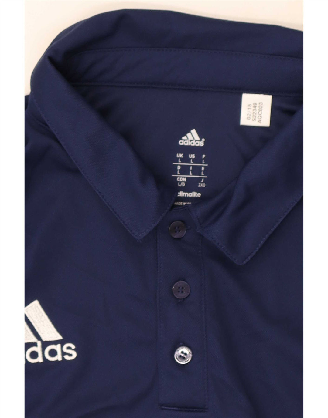 Adidas Mens Climalite Polo Camisa Grande Azul Marino Poliéster