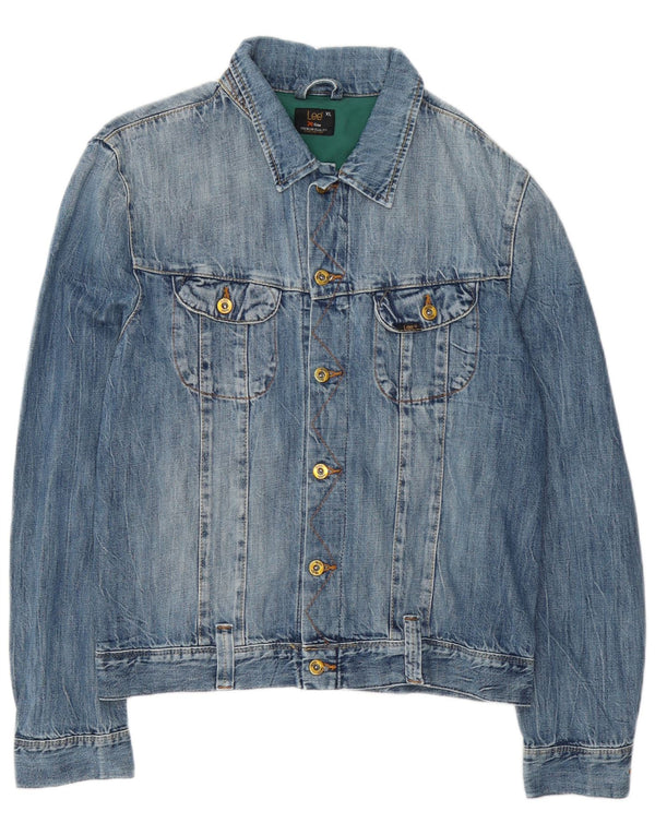 Lee Mens Slim Denim Jacket UK 42 XL Algodón Azul