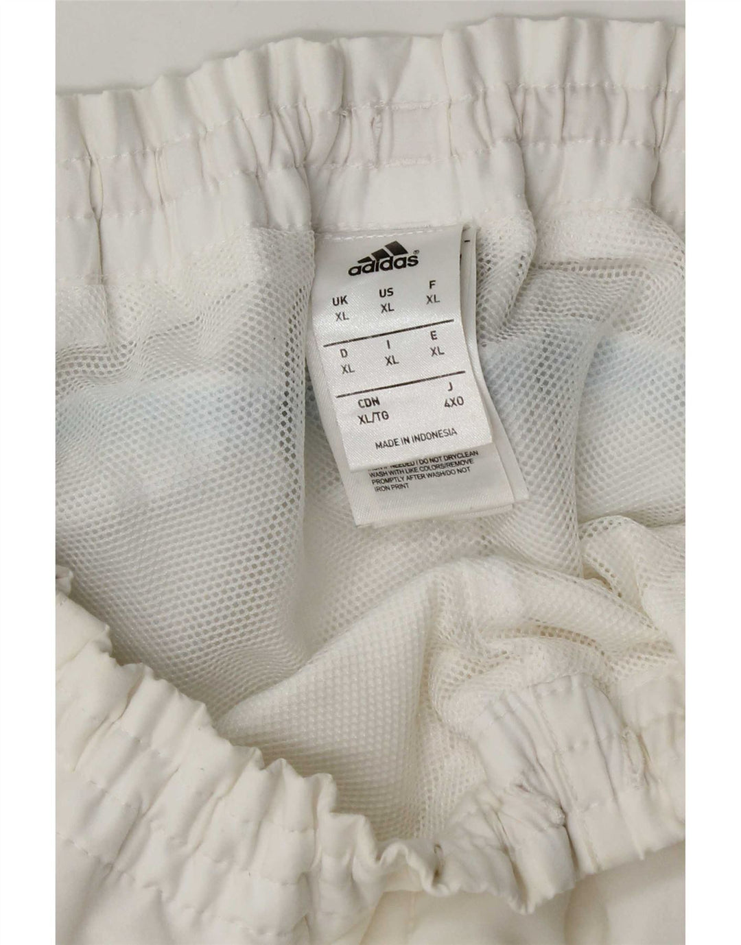 Adidas Pantalones cortos deportivos para hombre XL Blanco Poliéster