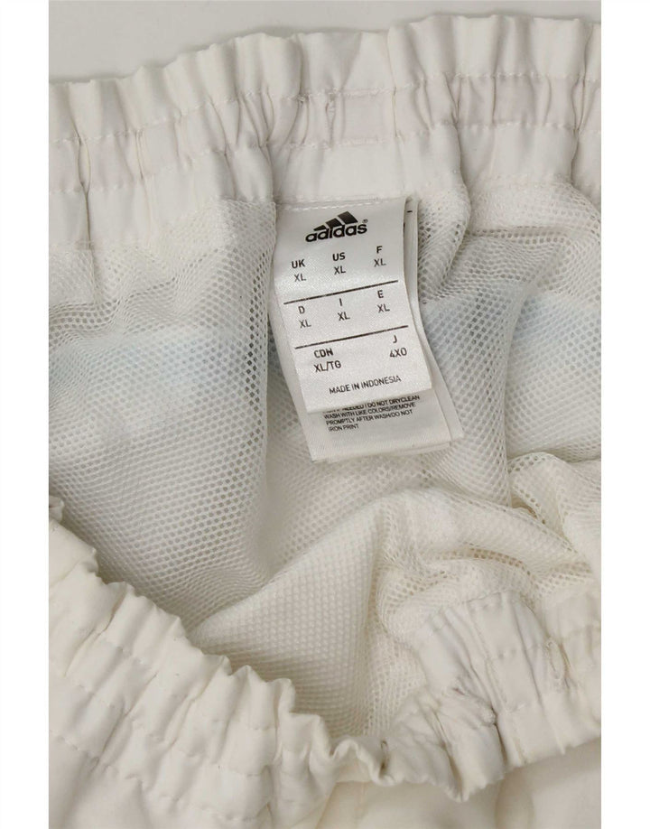 Adidas Pantalones cortos deportivos para hombre XL Blanco Poliéster
