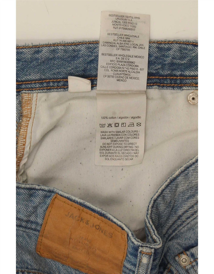 Jack & Jones Vaqueros ajustados desgastados para hombre W36 L28 Algodón azul