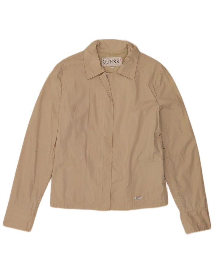 Guess Chaqueta Bomber para Mujer UK 14 Algodón Beige Medio