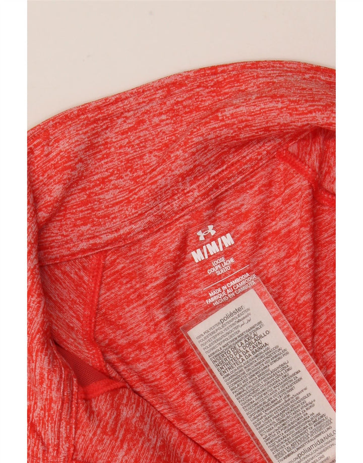 Under Armour Mujer Jersey Chándal Top Reino Unido 12 Mediano Rojo Moteado