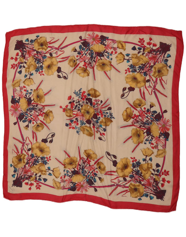 Gucci Bufanda Cuadrada Gráfica Para Mujer Talla Única Diseñador Floral Multicolor