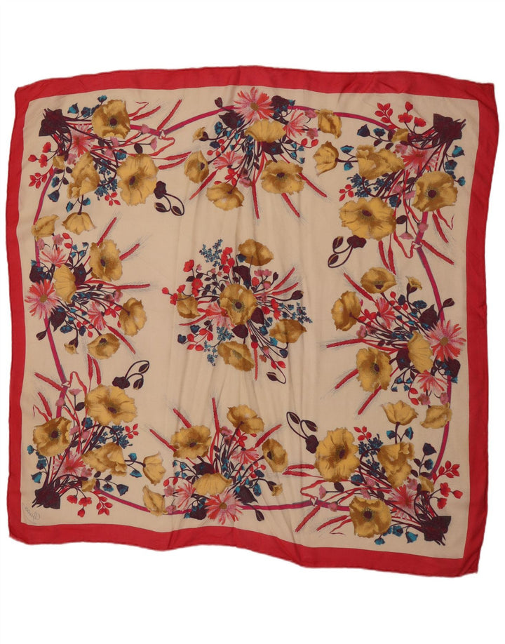 Gucci Bufanda Cuadrada Gráfica Para Mujer Talla Única Diseñador Floral Multicolor