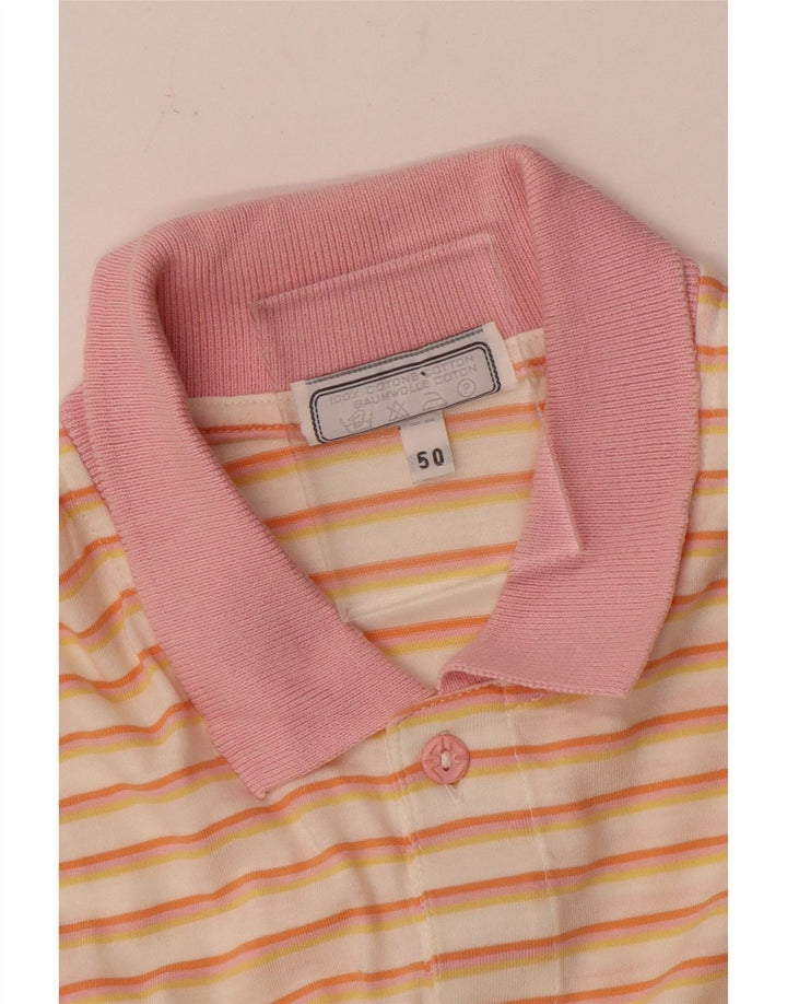 Stefanel Polo De Hombre IT 50 Medium Algodón A Rayas Multicolor