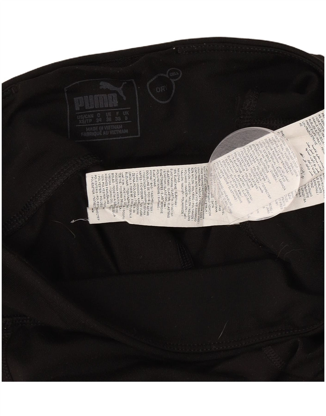 Puma Leggings para mujer Reino Unido 8 Pequeño Poliéster negro