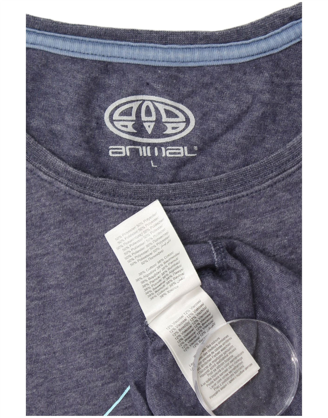 ANIMAL Camiseta gráfica para hombre Top grande Poliéster azul marino