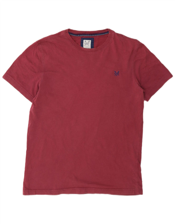 Crew Clothing Camiseta para hombre Top Algodón granate mediano