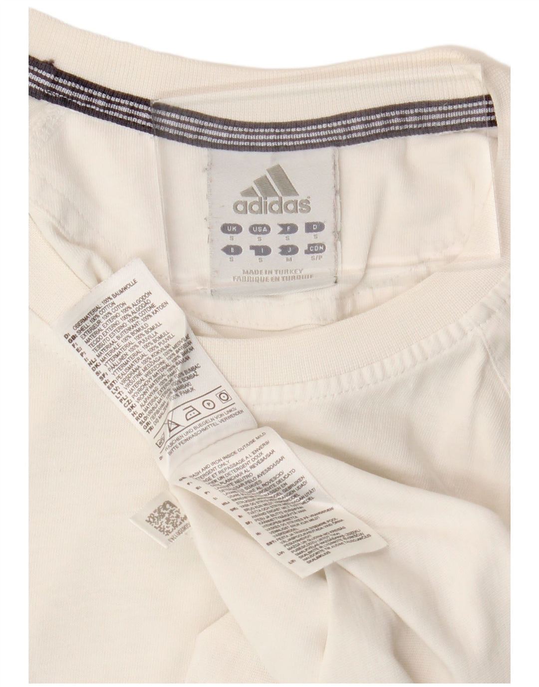 Adidas Hombre Camiseta Top Small Off White Algodón