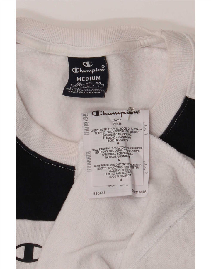 Champion Sudadera Jumper Medium Blanco Colorblock Algodón