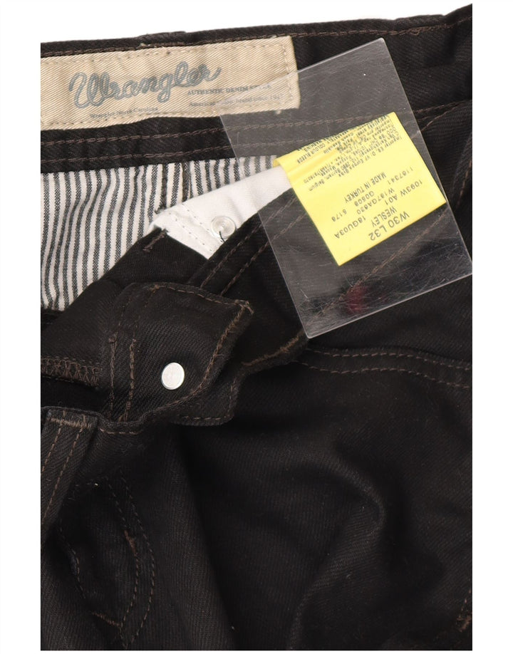 WRANGLER Vaqueros rectos Wesley para hombre W30 L32 Algodón negro