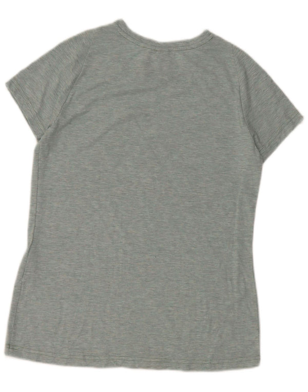 Adidas Camiseta gráfica para mujer Top UK 8/10 Small Green Moteado