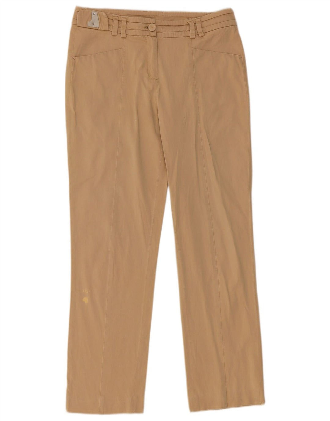 TRUSSARDI Pantalones informales rectos para mujer IT 42 Medium W28 L27 Beige