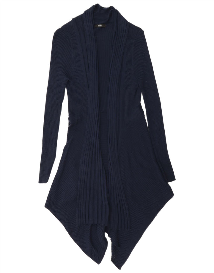 Marks & Spencer Suéter Cárdigan Asimétrico para Mujer UK 44 Medio Azul Marino
