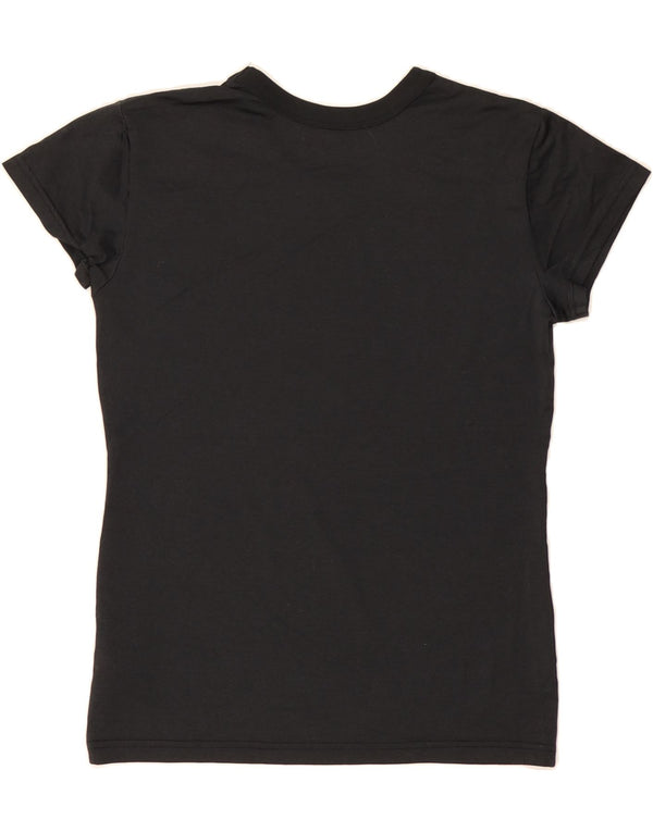 NIKE Womens Dri Fit T-Shirt Top UK 10 Small Black Polyester