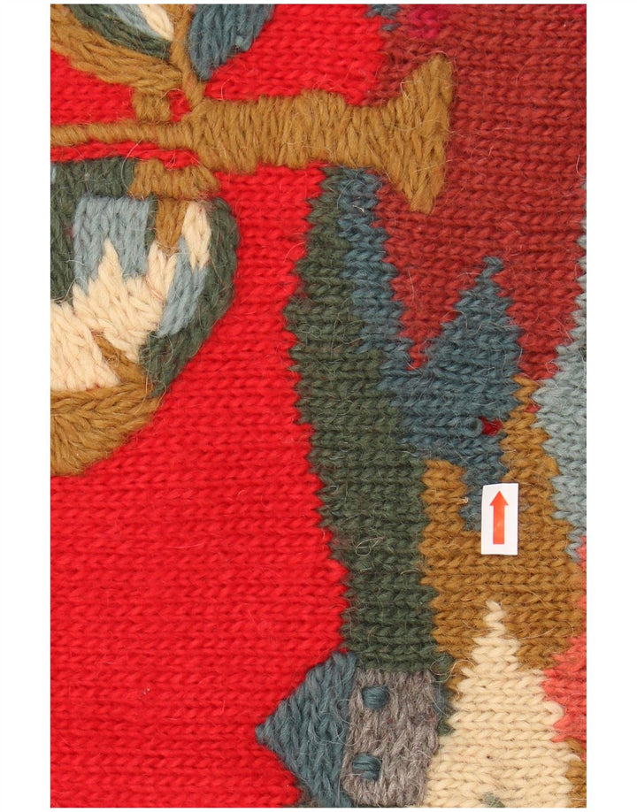 ICELANDIA Suéter extragrande con cuello de tortuga para mujer UK 10 Small Red