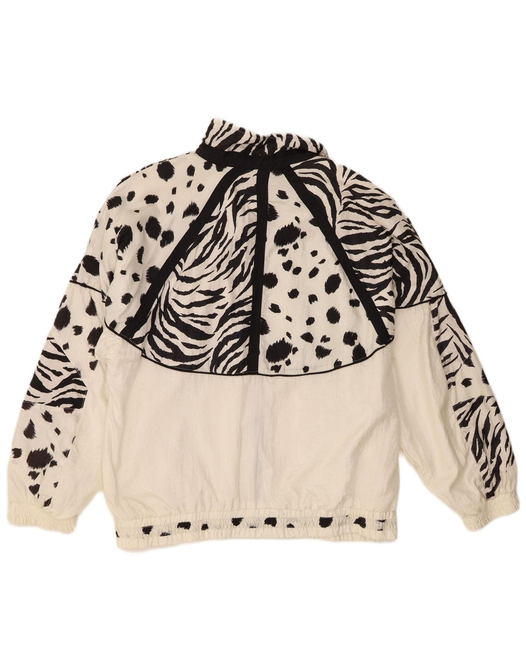 EVR Chaqueta superior de chándal de gran tamaño para mujer Reino Unido 46 Estampado animal blanco grande