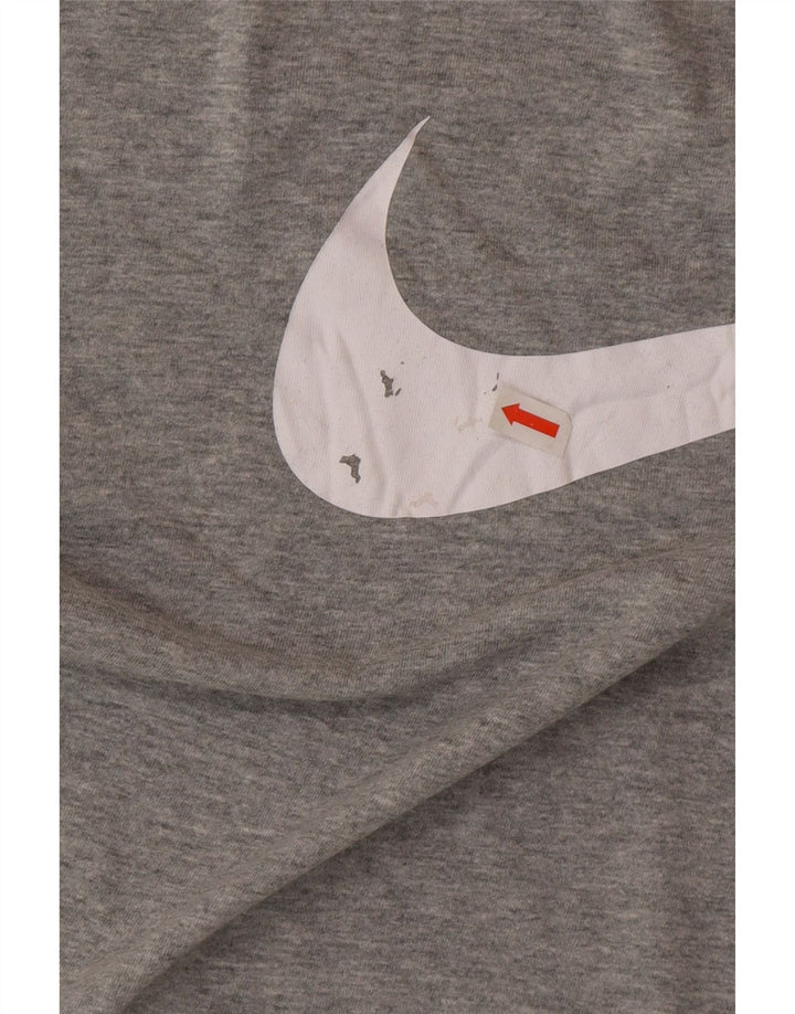 Nike - Camiseta gráfica para hombre, talla pequeña, algodón gris