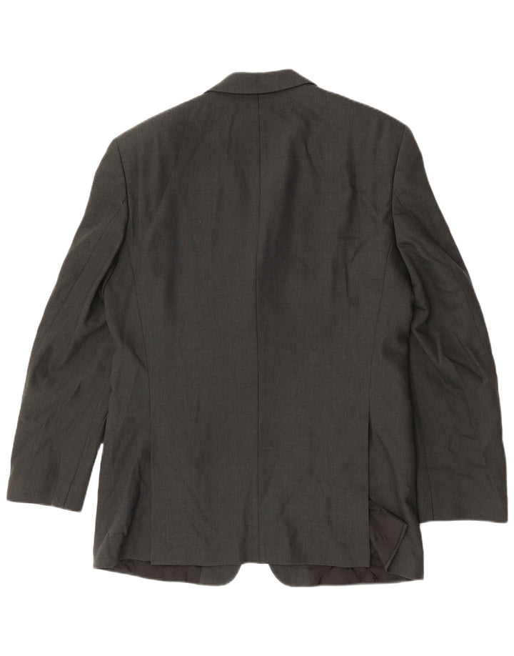 Hugo Boss Chaqueta tipo blazer de 3 botones para hombre EU 50 Grande Lana gris