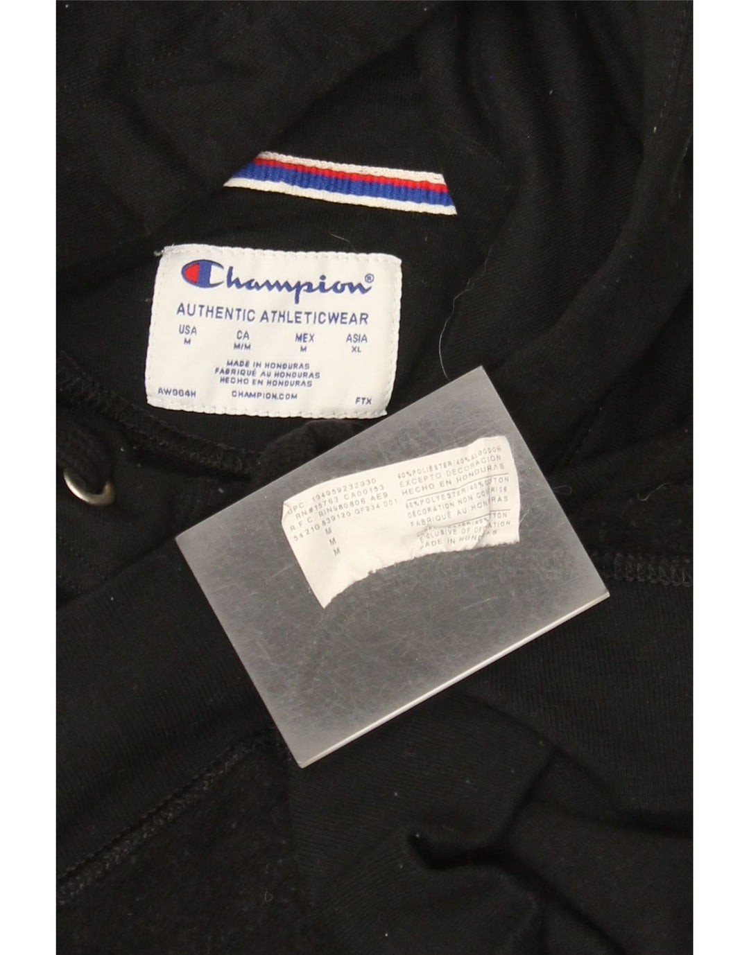 Champion Sudadera con capucha gráfica para mujer UK 40 Mediano Poliéster negro