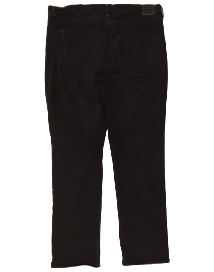 LEVI'S Mujer 314 Shaping Straight Jeans W33 L30 Negro